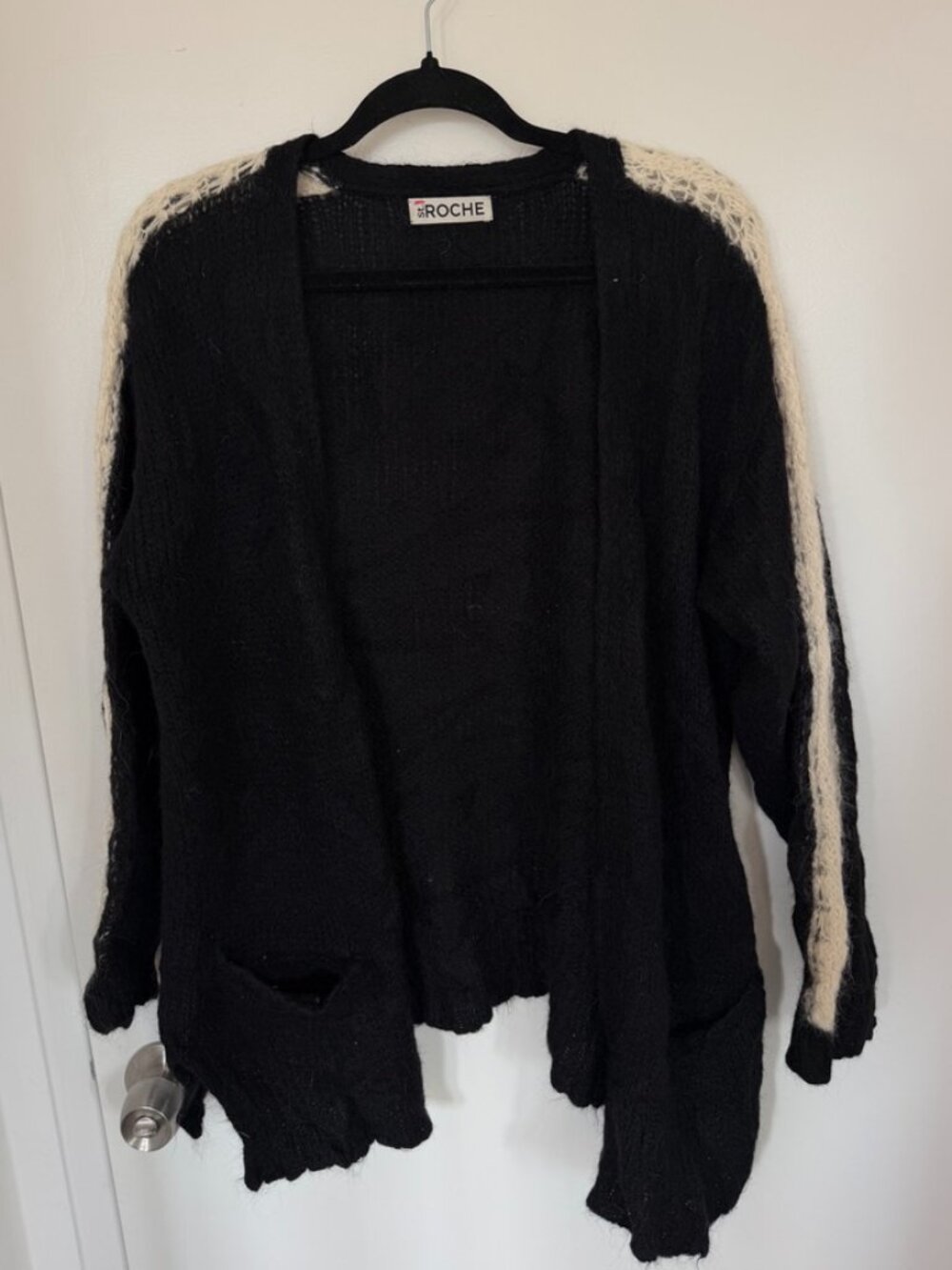 St. Roche Black Knitted Cardigan